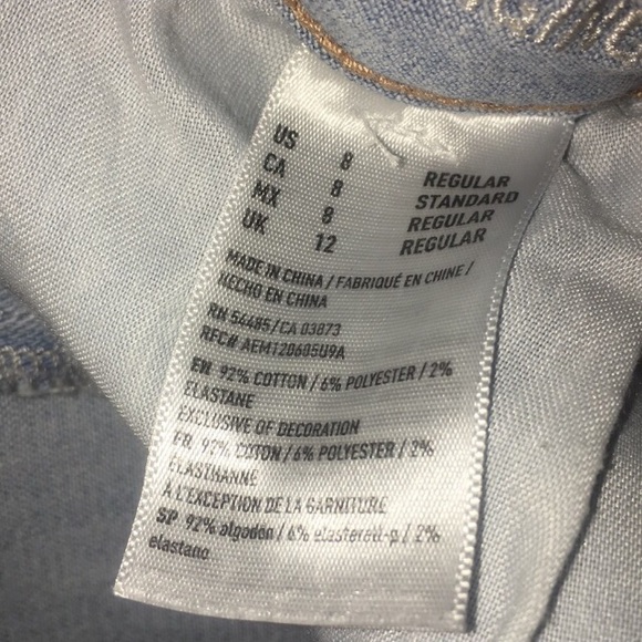 American Eagle Pin-Striped Cropped Jeggings - Picture 3 of 5